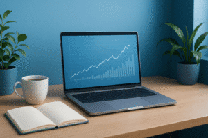 Cerulean blue personal finance mindset for calm and clear budgeting in 2025