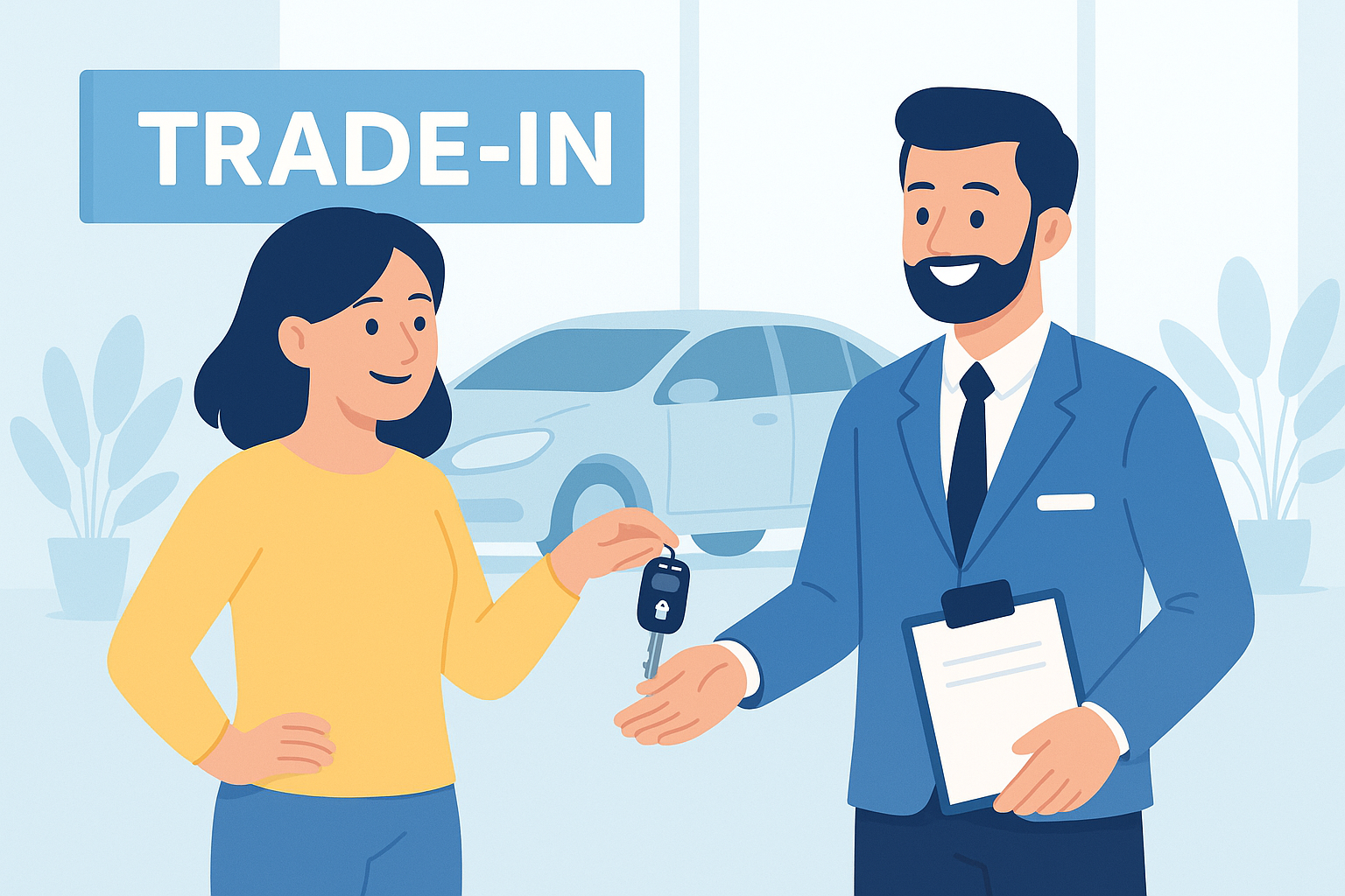 can you trade in a financed car